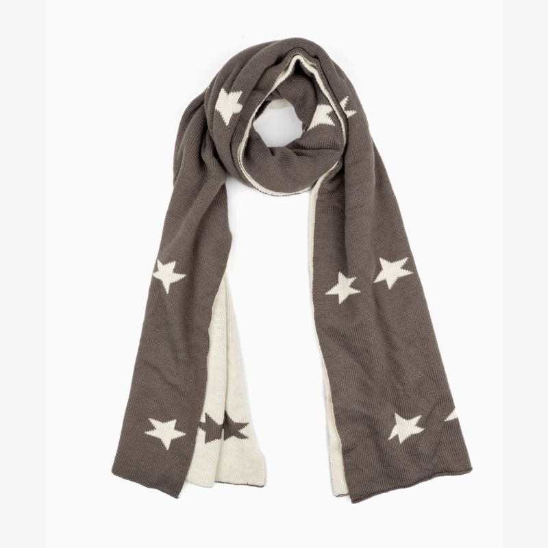 LOUNGE - Bufanda Mujer Estrellas Gris
