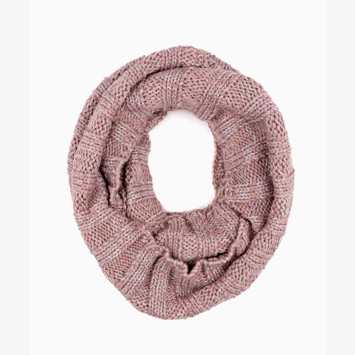 LOUNGE - Bufanda Mujer Infinita Tejida Rosado