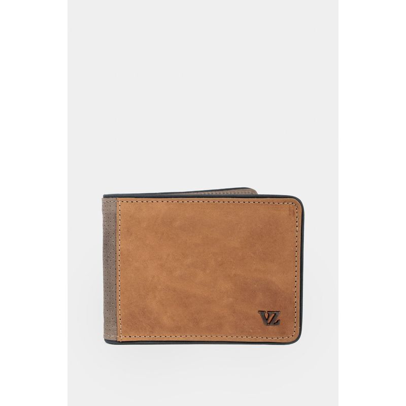 VELEZ - Vélez Billetera Lines De Cuero Contrastes Beige