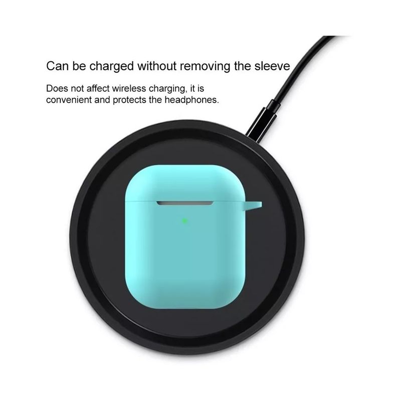 GENERICO - Case Protector Para AirPods Apple + Arnes  - Color Café