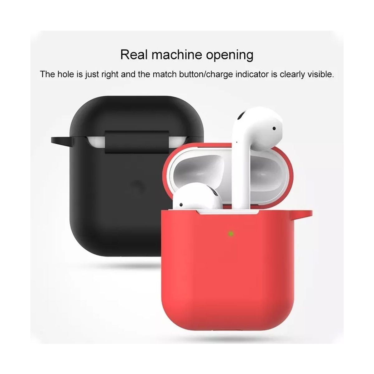 GENERICO - Case Protector Para AirPods Apple + Arnes  - Color Café
