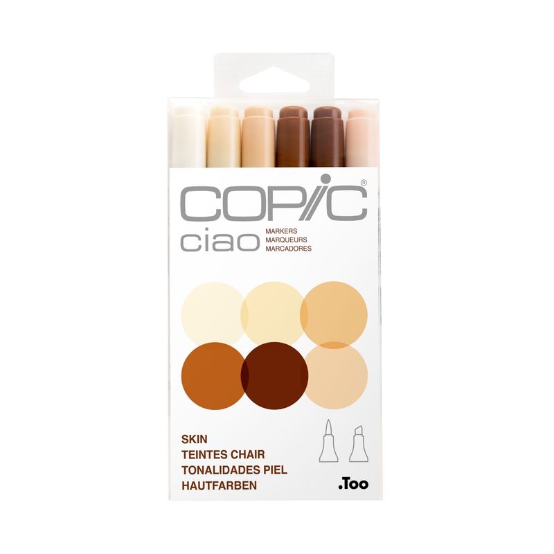 GENERICO - Copic Ciao - Set 6 Marcadores Skin Colores Piel