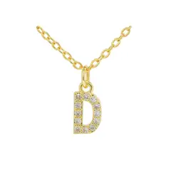 LUX JOYAS - Collar Baño Oro 18k Letra Inicial D Brillitos