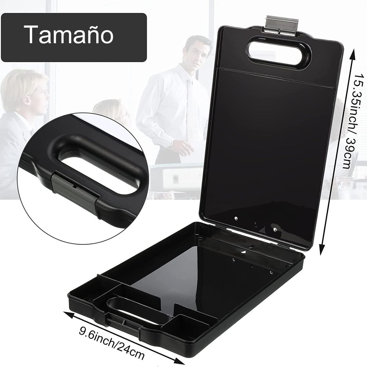 YOMYM - Tabla Apoyo Porta Papeles Almacenamiento Portátil Con Asas