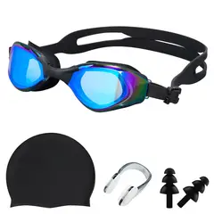 EVERSO - Gafas De Natación Kit 5 En 1, Nadar Protección Uv Antivaho