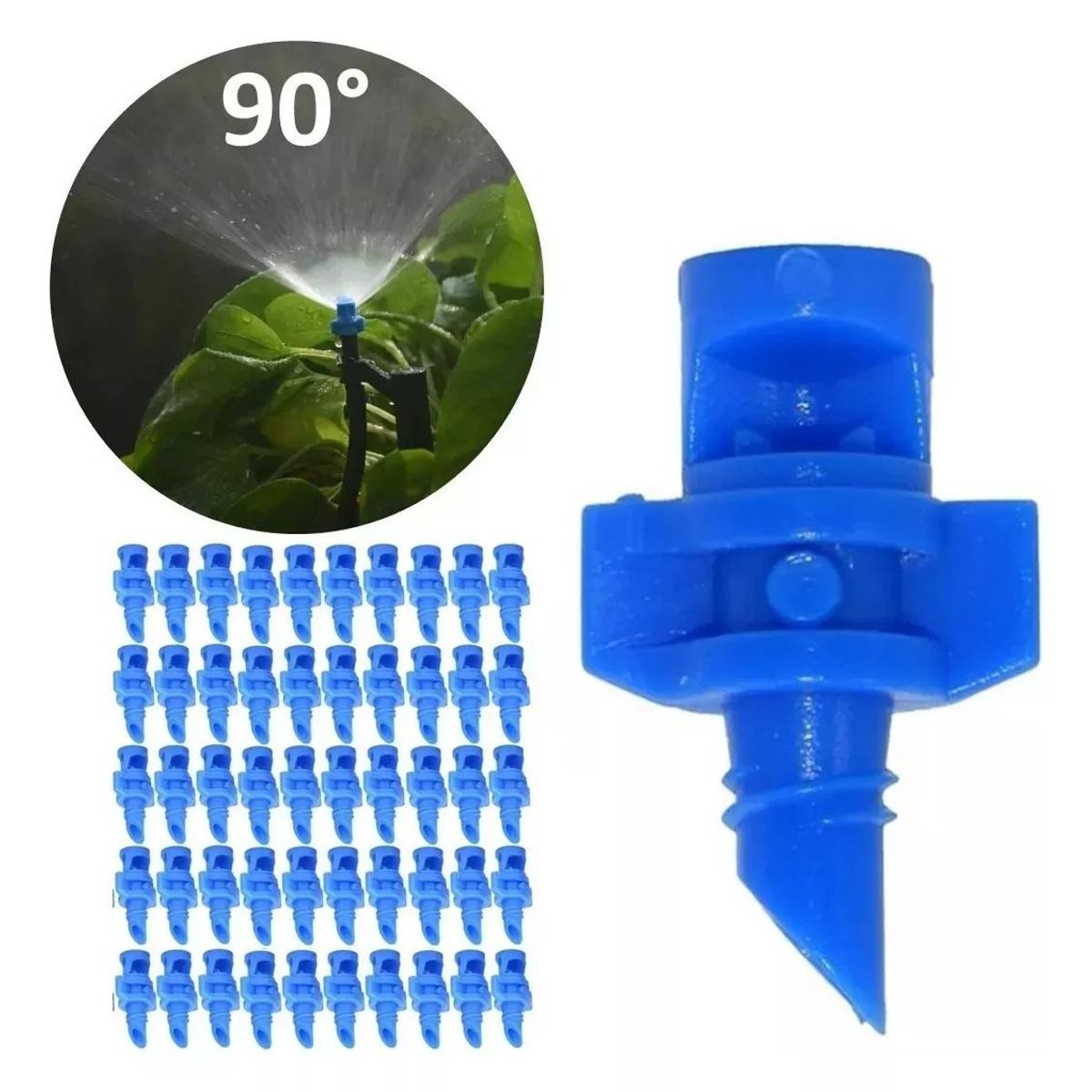 KUANGYE - 50x Aspersor 90° Riego Micro Jet Rociador Jardín 60lh