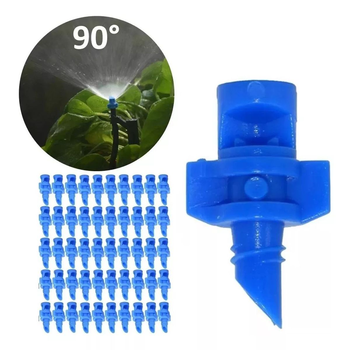 KUANGYE - 50x Aspersor 90° Riego Micro Jet Rociador Jardín 60lh