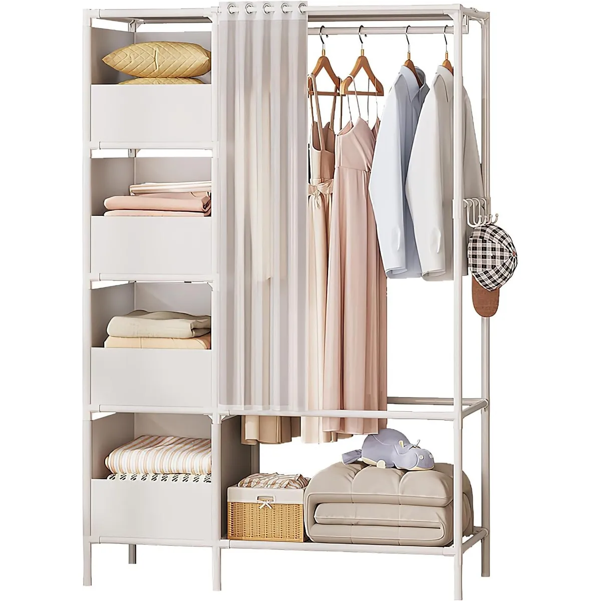 YOMYM - Armario Abierto De Dos Hileras Bblanco Polar