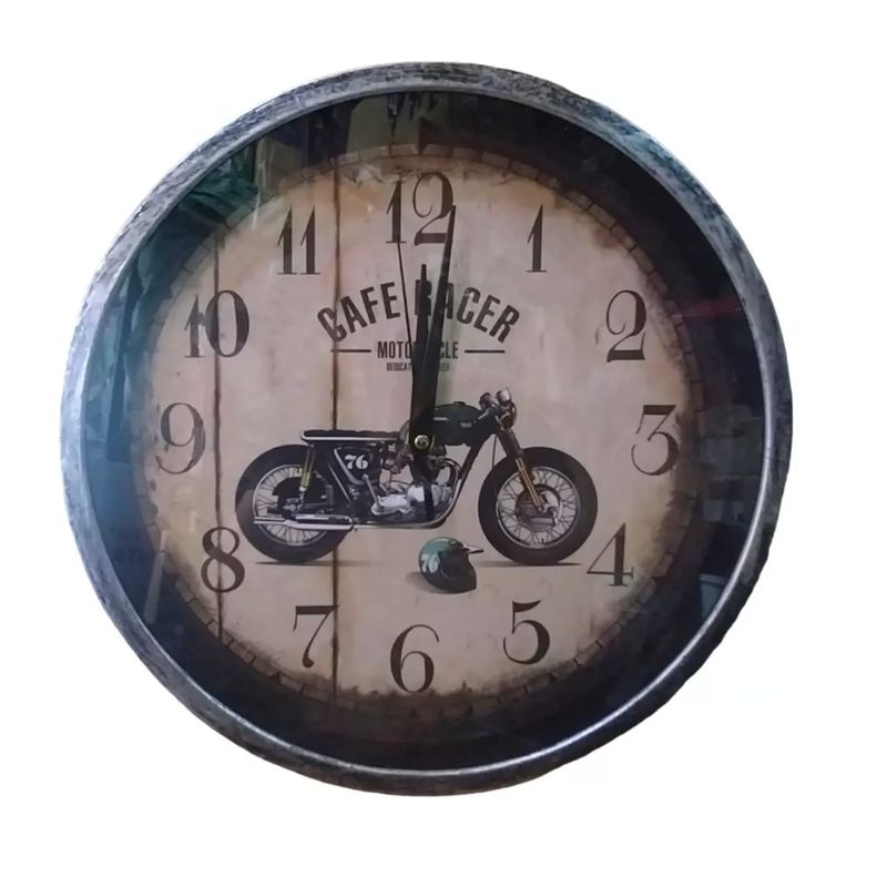 GENERICO - Reloj De Pared Redondo 30cm Rebel Rider Decorativo M107