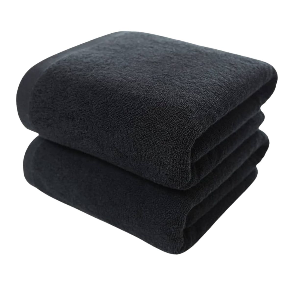 GENERICO - Pack 3 Toalla Negra Peluqueria Hotel Barberia Spa Gym