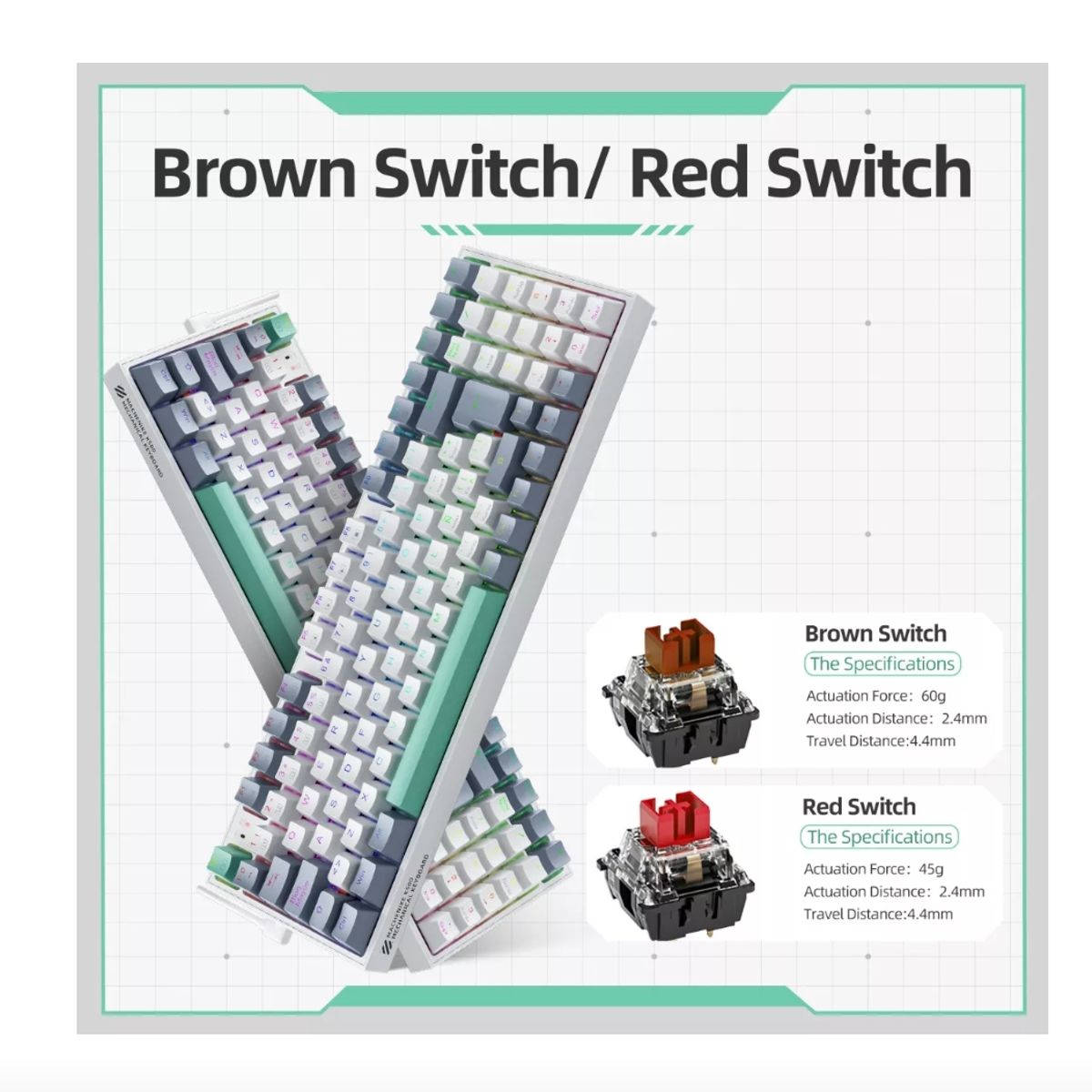 GENERICO - Teclado Mecánico K500 Gamer Alambrico Español Hot Swap Rgb