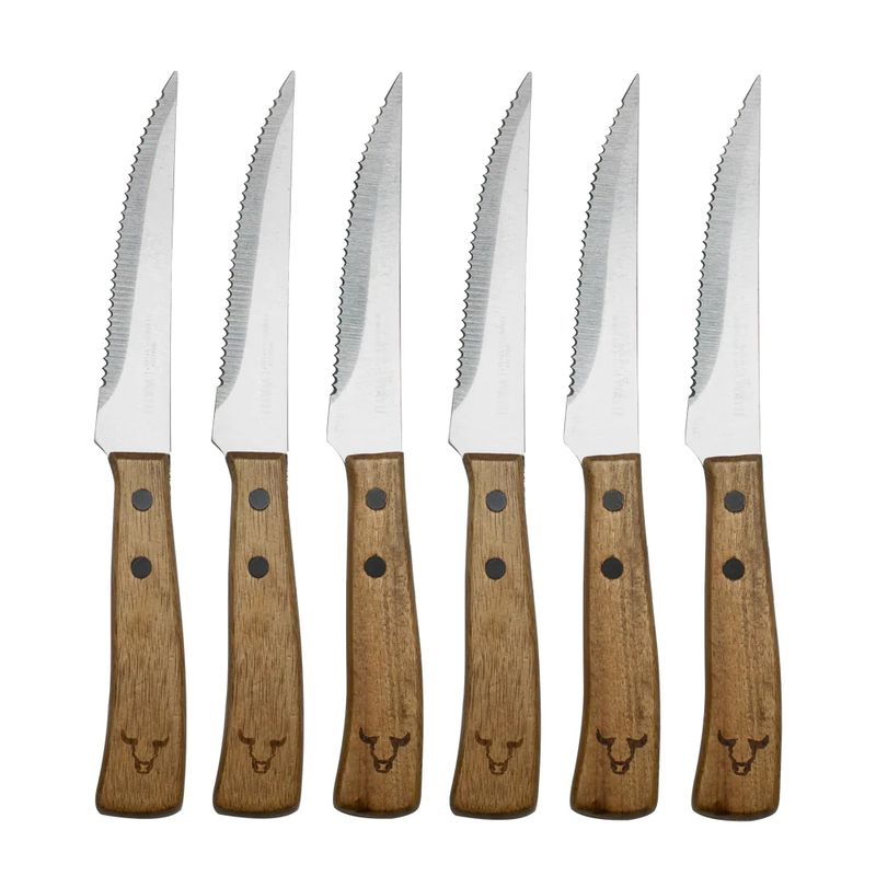 WAYU - Juego Cuchillos Prm 6pcs Wayu 14cm Asado Bbq Cocina
