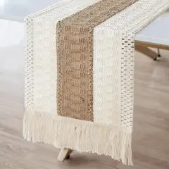 AZ AURAZEUS - Camino De Mesa Decoracion Yute Manteles De Centro 180 x 30