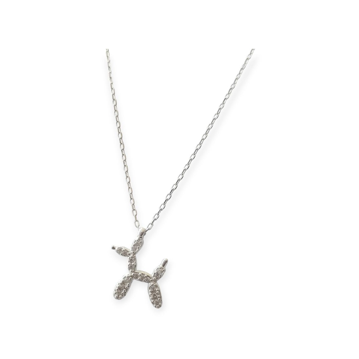 COGGIOLA - Collar Perro Globo Circón Plata Fina 925