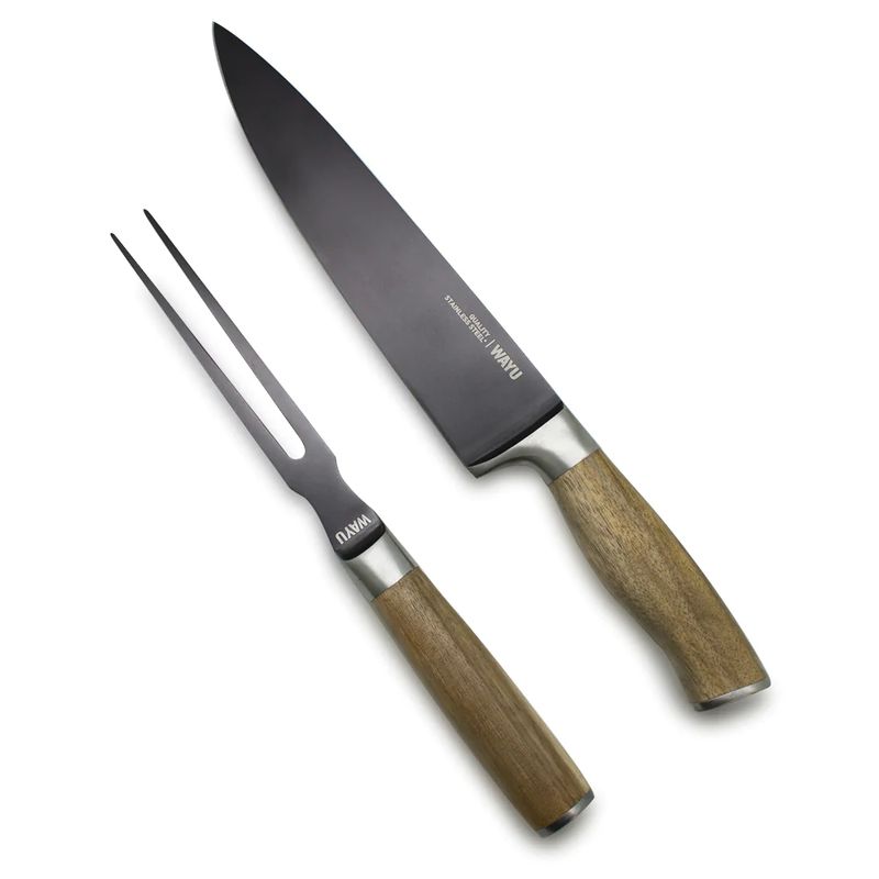 WAYU - Set De Cuchillo Con Tenedor Wayu Revestimiento Antiadherente