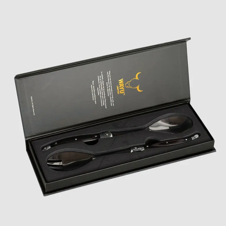 Set 2 Cucharas Para Ensaladas Mango Madera Cocina BBQ
