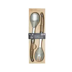 WAYU - Set 2 Cucharas Para Ensaladas Mango Madera Cocina BBQ