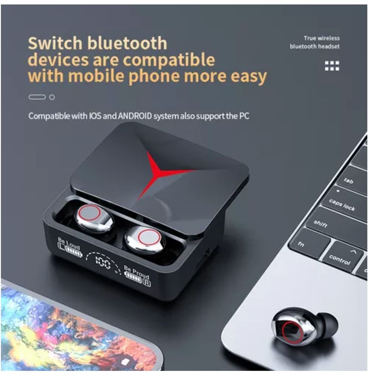 GENERICO - Audifonos Inalambricos M90 Pro Tws Bluetooth 5.3 Color Negro