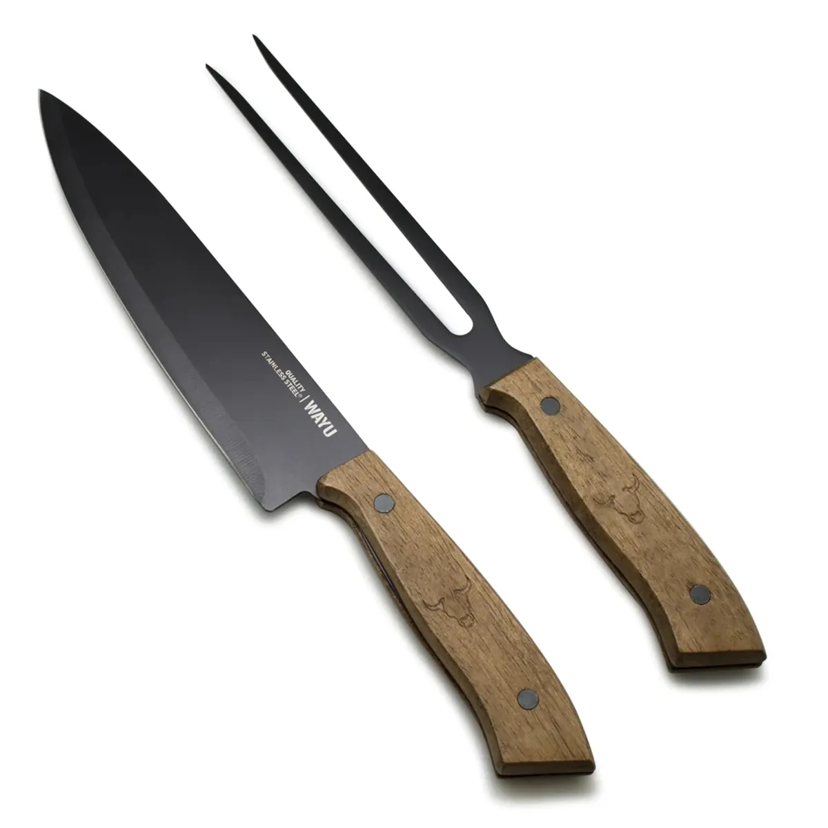 WAYU - Set Cuchillo Tenedor Prm Wayu Con Revestimiento Antiadherente