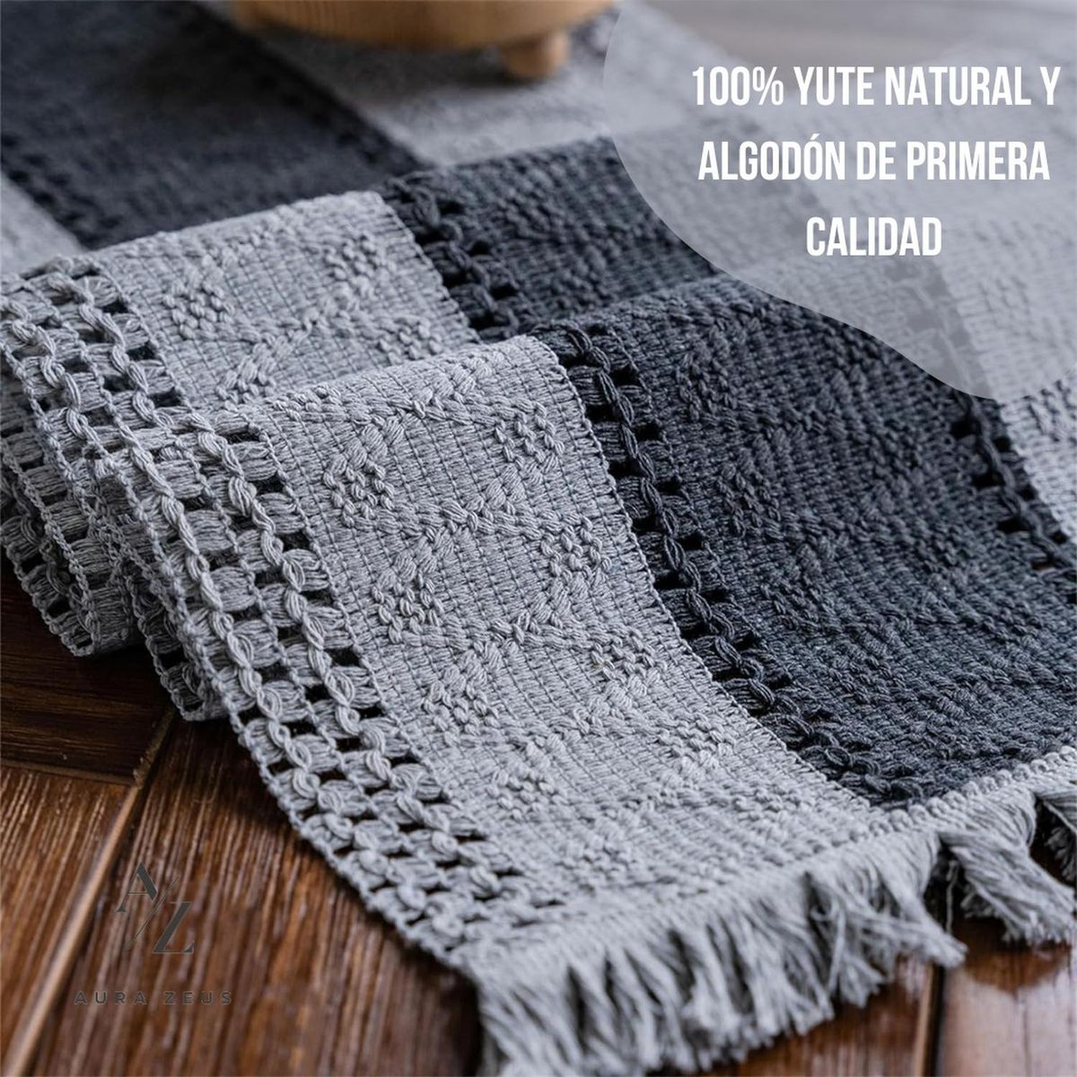 AZ AURAZEUS - Camino De Mesa Decoracion Yute Manteles De Centro 180 x 30