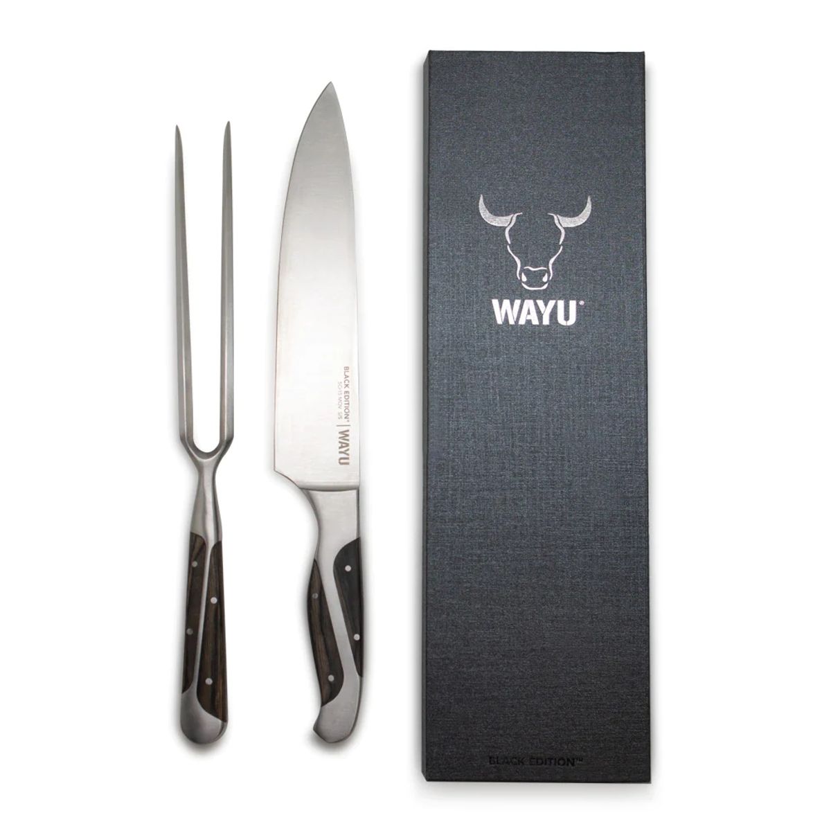 WAYU - Set Parrillero Wayu Black Edition Cuchillo Con Pincho Premium