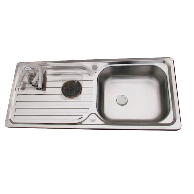 TAUMM - Lavaplatos Empotrado Simple 100x44 Inoxidable Izquierdo