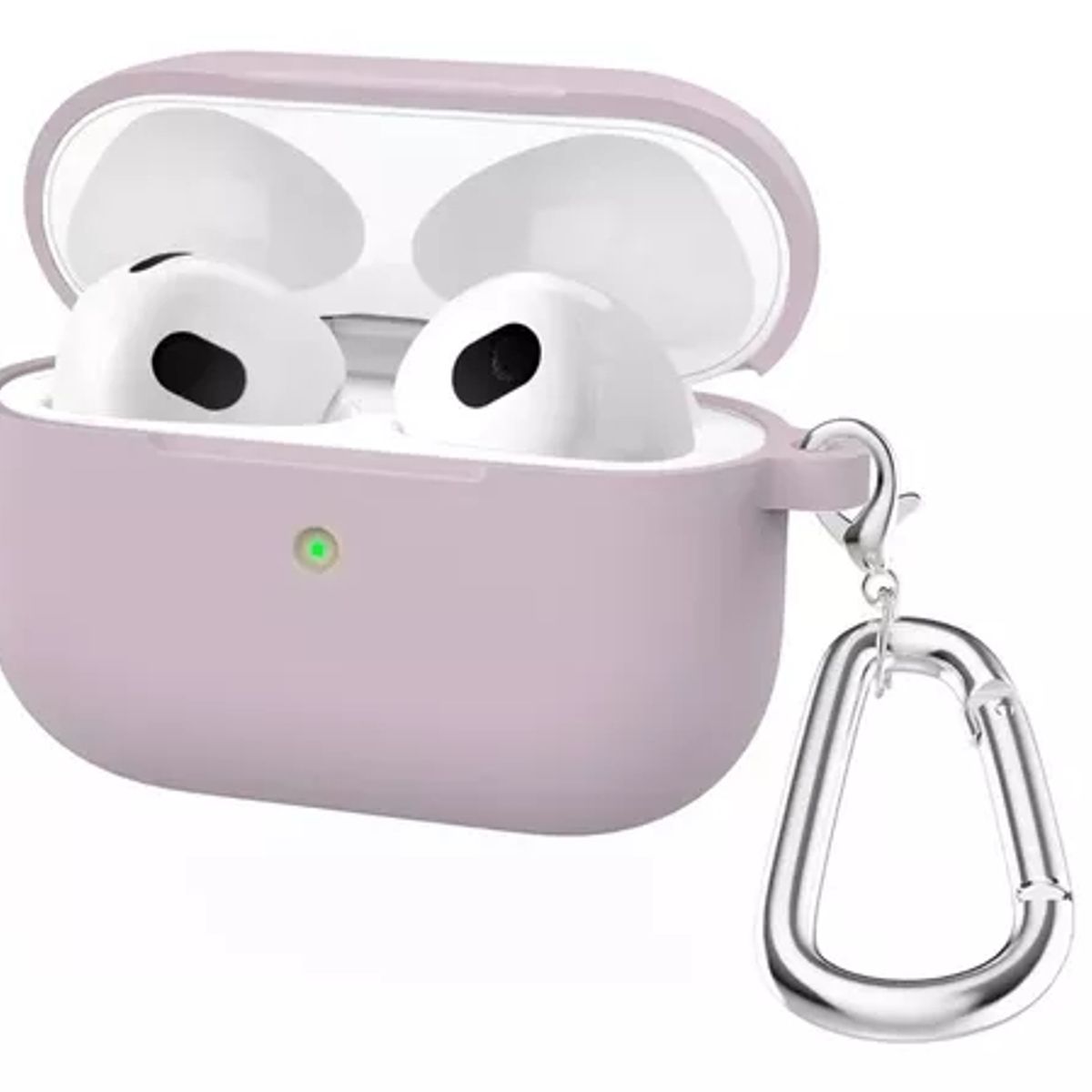 GENERICO - Funda Para AirPods Pro Silicon Rigido Con Gancho color lavanda