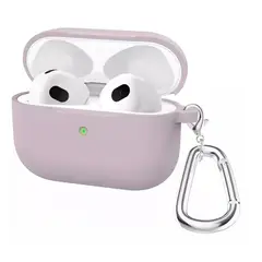 GENERICO - Funda Para AirPods Pro Silicon Rigido Con Gancho color lavanda