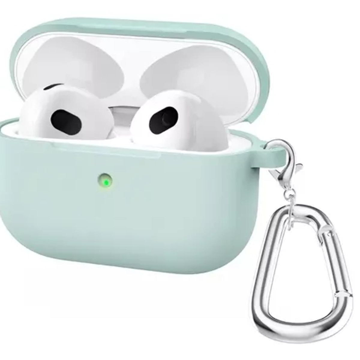 GENERICO - Funda Para AirPods Pro Silicon Rigido Con Gancho color turquesa