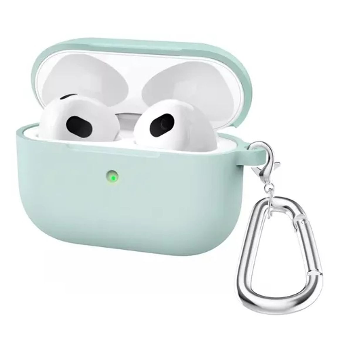 GENERICO - Funda Para AirPods Pro Silicon Rigido Con Gancho color turquesa