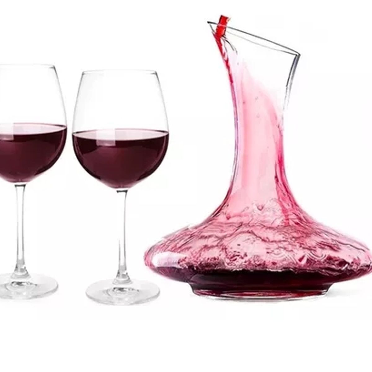 GENERICO - Set Aireador Para Vinos Decantador + X2 Copas De Vino Copas