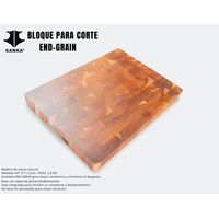 - Tabla Cocina Cortar y Picar End-Grain 43x31 Color Marrón