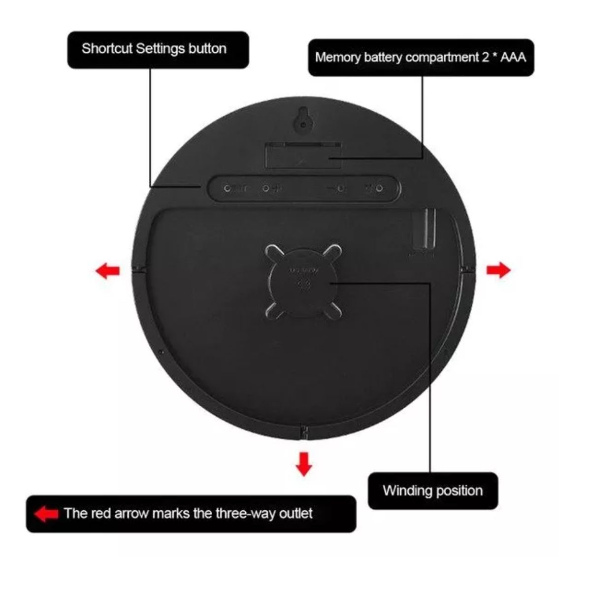 GENERICO - Reloj De Pared Digital Led Grande Con Control Remoto 10