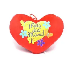GENERICO - Cojín Rojo Feliz Día Mami 25cm