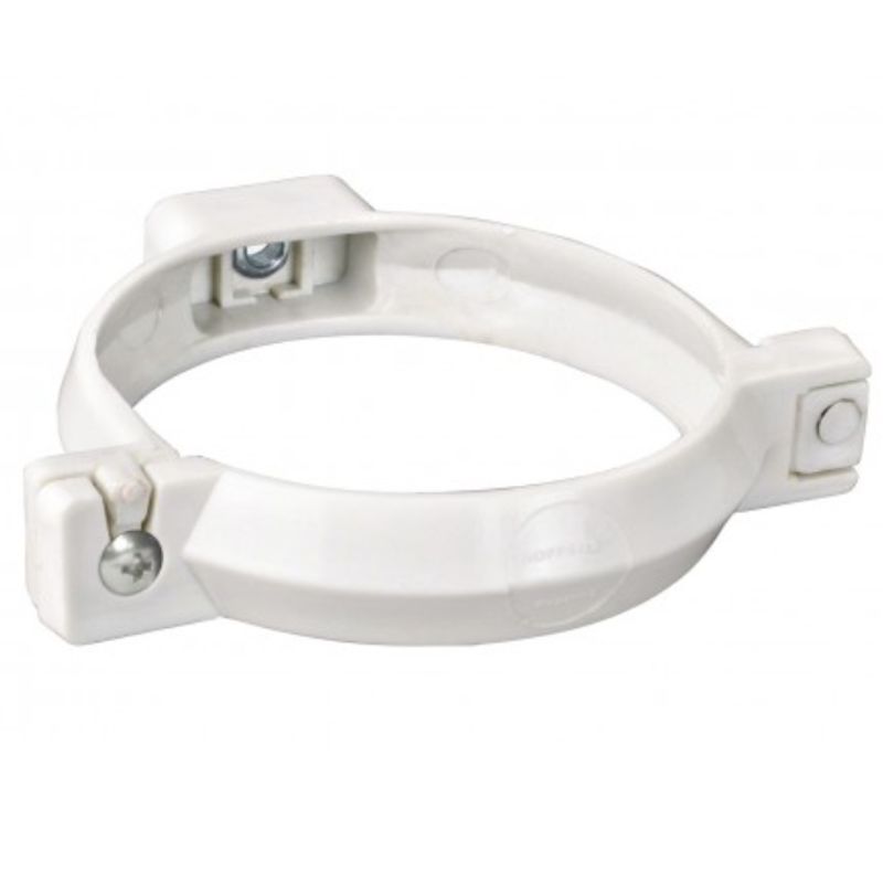 GENERICO - Abrazadera Tubo Canaleta Bajada 75mm Blanco