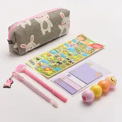 GENERICO - Estuche KuteKawaii conejitos gris