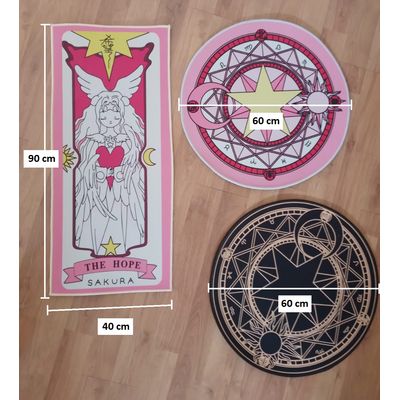 Imagen 2 del producto Bajadas De Cama 3 Alfombras Antideslizantes Sakura Card Captor