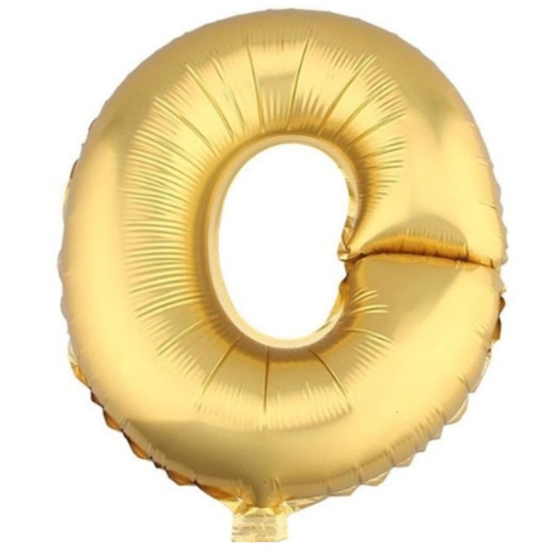 GENERICO - Globos En Forma De Letras Metalizados Dorado  O