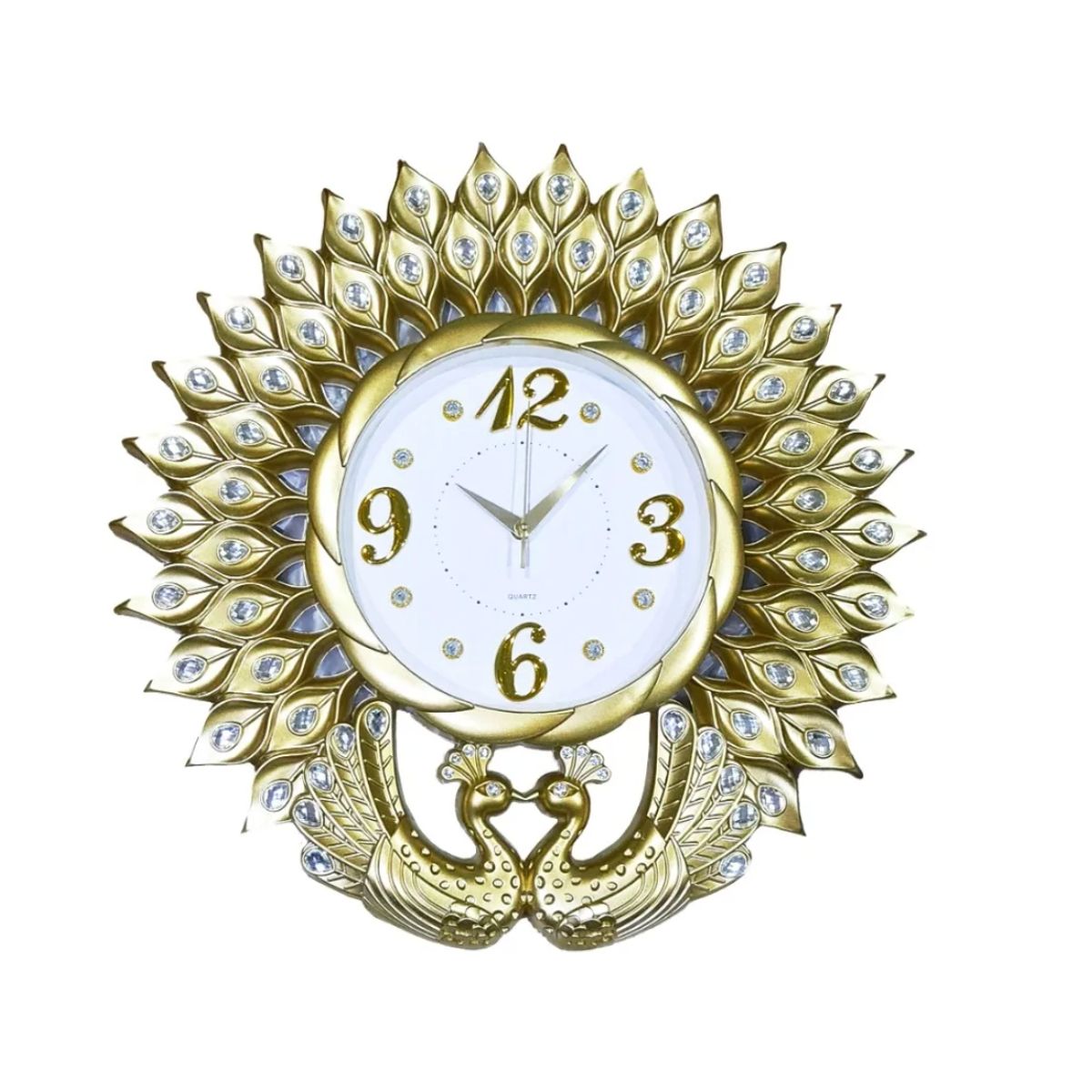 GENERICO - Reloj Mural De Pared Redondo Decorativo Pavo Real Silencioso