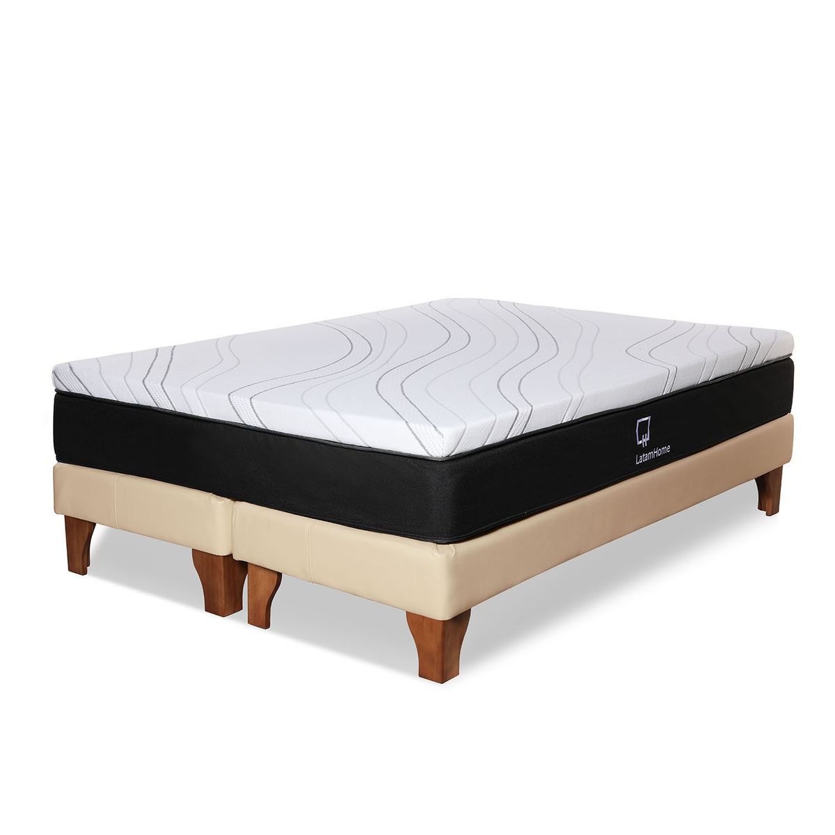 LATAM HOME - Cama Latam Home Zen Top Foam 2 Plazas Beige Espuma
