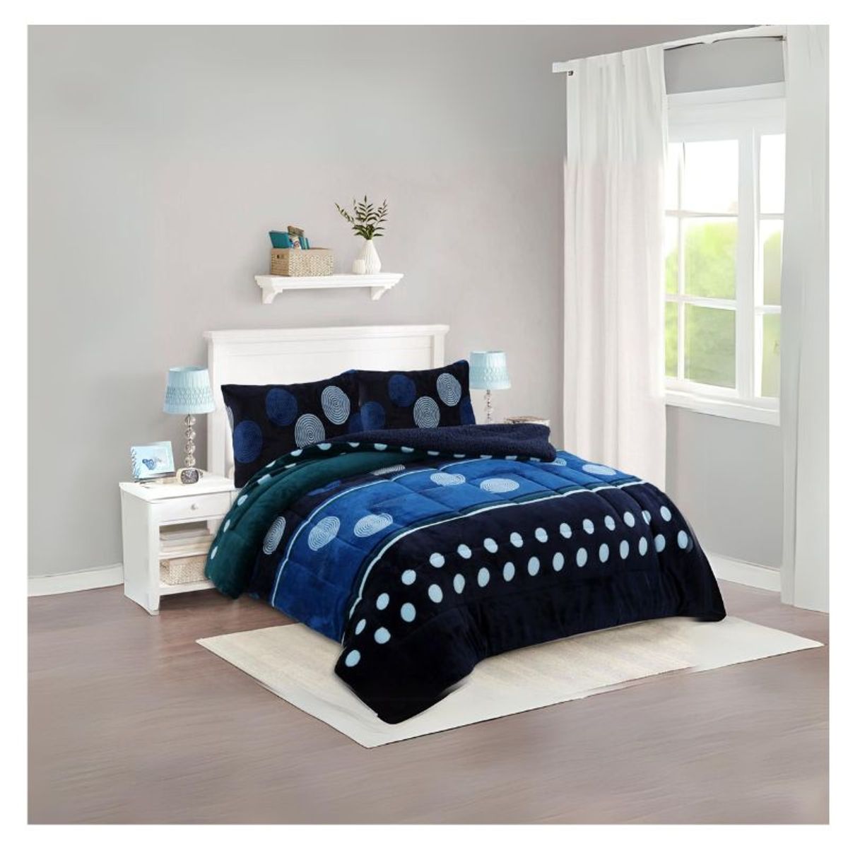 GENERICO - Cobertor Plush De Invierno Super King Con Chiporro De Diseños