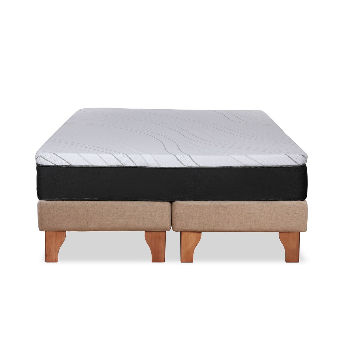 LATAM HOME - CAMA ZEN TOP FOAM SOFT LINO NATURAL 2PZA