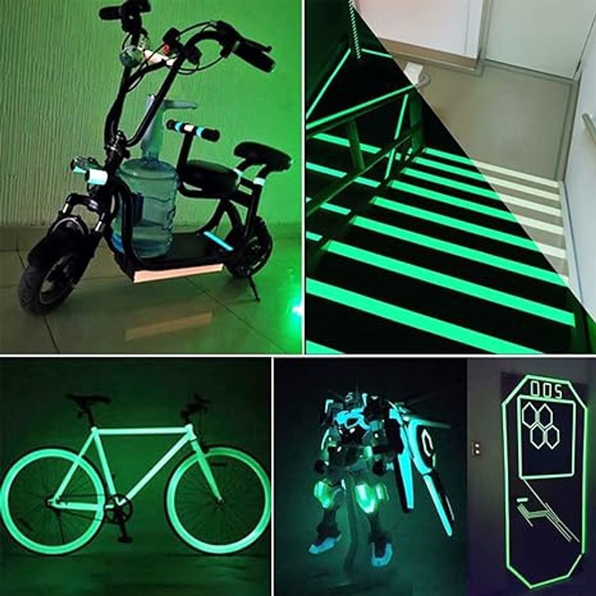 GENERICO - CINTA ADHESIVA FOSFORECENTE 2 CMS X 3 MTS GLOW TAPE 335-649