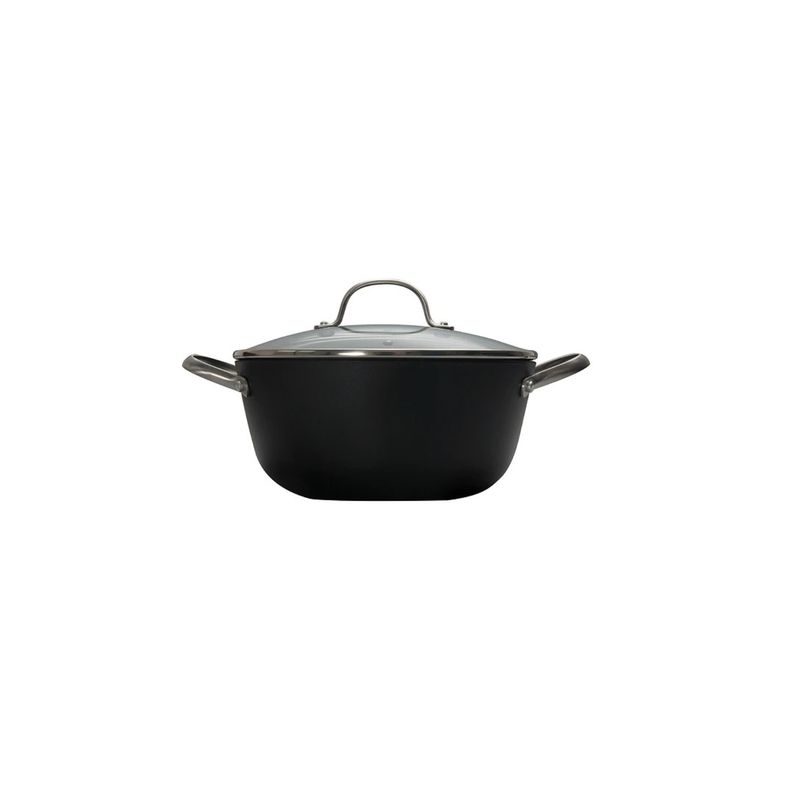 WAYU - Olla 24Cm con Tapa De Vidrio Iron Cast Honeycomb Wayu Cocina