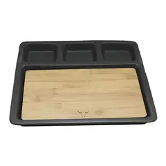 WAYU - Tabla Aperitivo Madera Ceramica Demontable M 25x11cm
