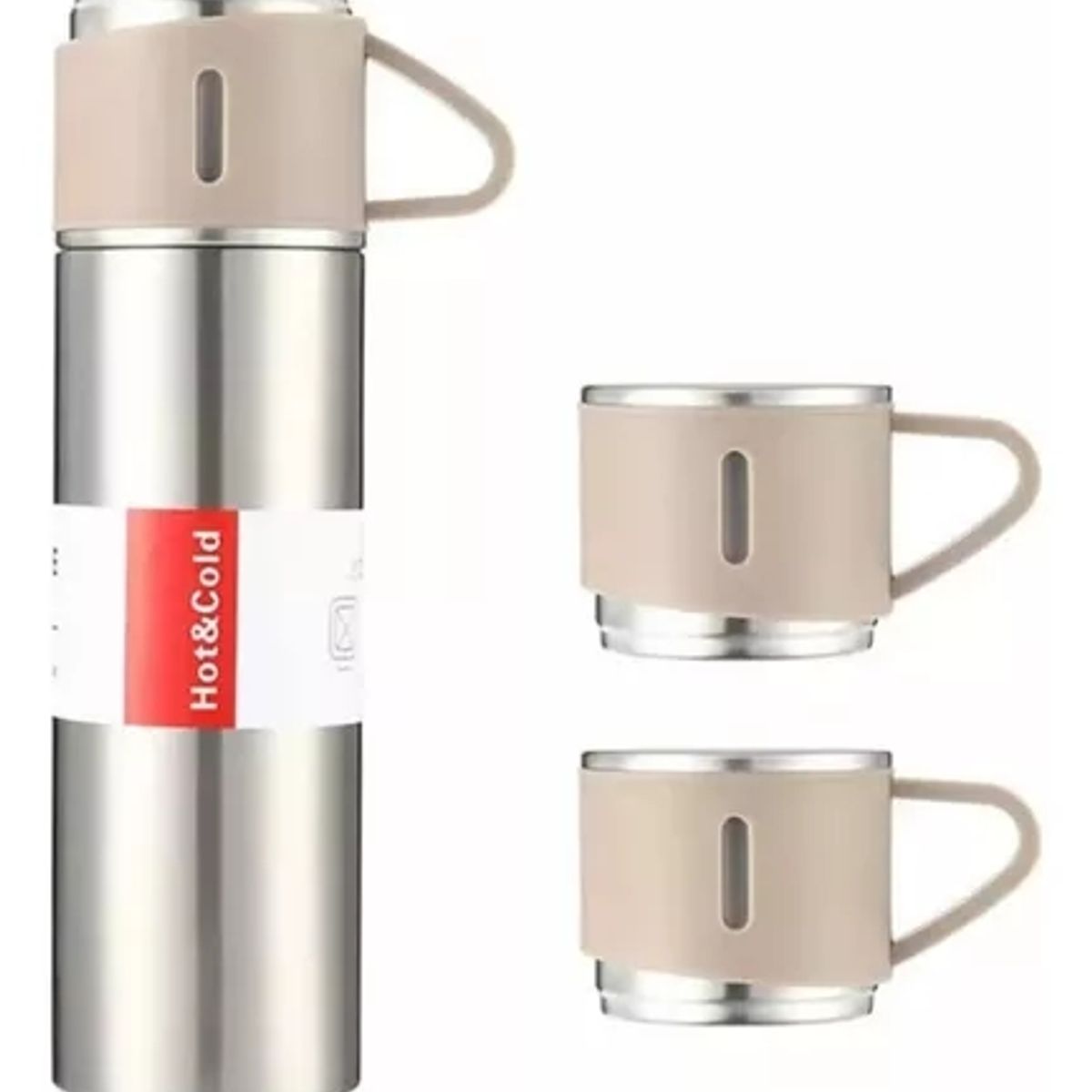 GENERICO - Set Termos Para Caliente Frio Termo Café Te + 3 Tazas 500 Ml