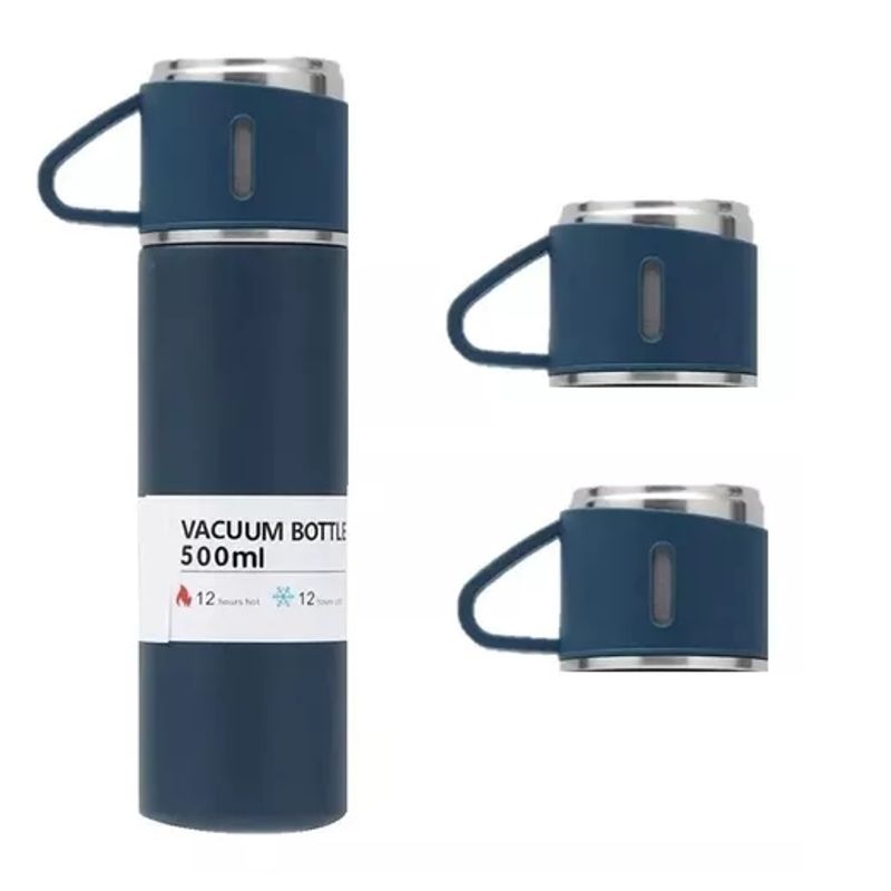 GENERICO - Set Termos Para Agua Caliente Termo Cafe + 2 Tazas 500 Ml