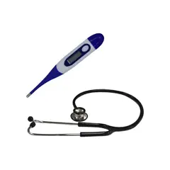 MAXCARE - Pack Estetoscopio dual + Termómetro digital flexible unidad