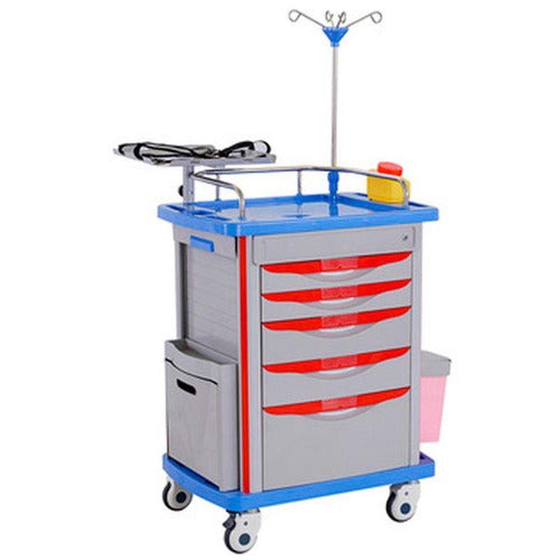 GLOMED - Carro Clínico De Procedimientos Abs 5 Cajones GLOMED