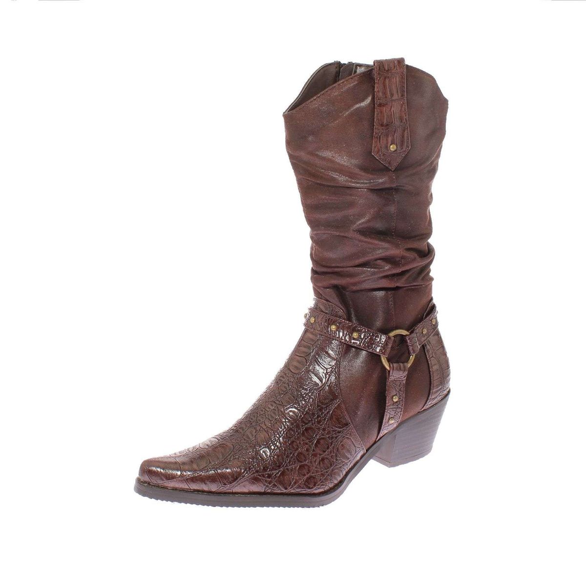 VIA FRANCA - Bota Vaquera Para Mujer Color Coffee